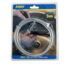 KINZO Lefolyó tisztító spirál 3m Fürdőszobai vagy a konyhai lefolyóban egyaránt használható KINZO lefolyó tisztító fém 3m