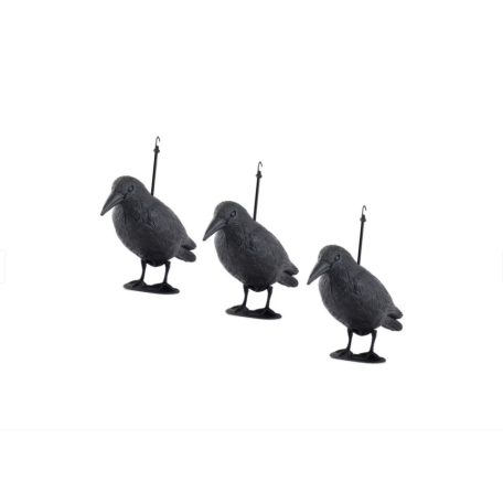 Garden of Eden Fekete galambriasztó varjú talppal, Uv Stabil, - 42 cm -varjú madárijesztő 7348