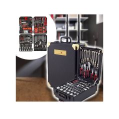   SWISS CRAFT Flinke szerszámkészlet 600 részes húzható fém szerszámos börönddel fl608tr / Flinke 608 részes racsnis szerszámkészlet, kofferrel