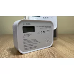   Virone DC3 Szén-monoxid (CO) érzékelő , fehér co218a szénmonoxid riasztó Anco dc3 Szénmonoxid érzékelő LCD kijelzővel