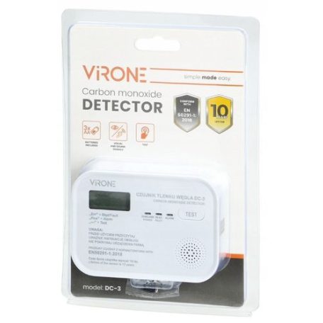 Anco Szénmonoxid érzékelő LCD kijelzővel szén-monoxid riasztó, co érzékelő lcd kijelzővel Virone dc3, Tracon co218a pozitív listás érzékelő