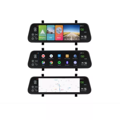 Home intelligens autós tükör, közlekedési kamera, Full HD, elülső kamera, ADAS, Android 8.1, GPS, Wi-Fi, 2 GB RAM, 9,7" IPS érintőképernyő