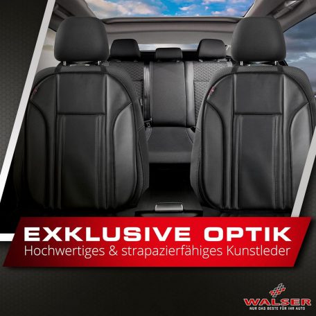 Ülésvédő ECO bőr - RAVENNA - fekete - WALSER
