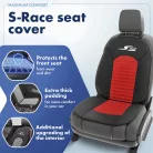 Ülésvédő S-RACE - piros-fekete REGULAR SEAT - WALSER