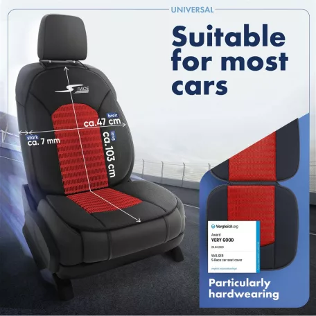 Ülésvédő S-RACE - piros-fekete REGULAR SEAT - WALSER