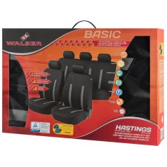 Üléshuzat garnitúra - HASTINGS - fekete-szürke - WALSER