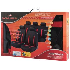 Üléshuzat garnitúra - HASTINGS - fekete-piros - WALSER