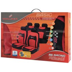 Üléshuzat garnitúra - RS RACING - fekete-piros - WALSER