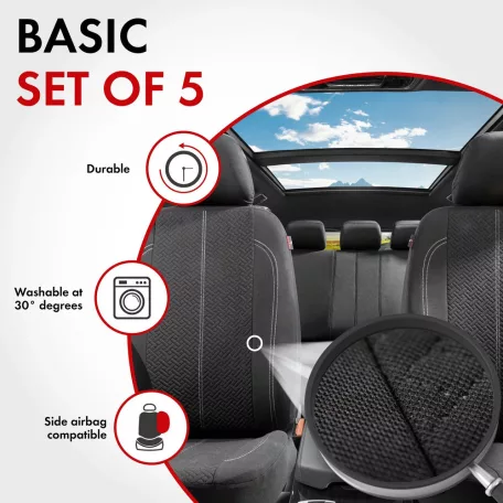 Üléshuzat garnitúra - TRATTO - fekete - WALSER