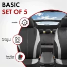 Üléshuzat garnitúra - DUNDEE - fekete-szürke - WALSER