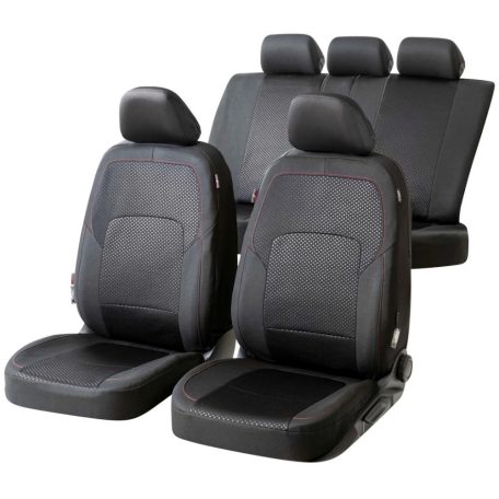 Üléshuzat garnitúra - LOGAN - fekete-piros - WALSER