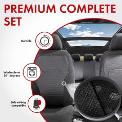 Üléshuzat garnitúra - LOGAN - fekete-ezüst - WALSER