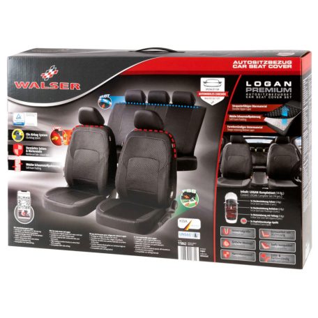 Üléshuzat garnitúra - LOGAN - fekete-ezüst - WALSER