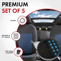 Üléshuzat garnitúra - ARDWELL - fekete-kék - WALSER