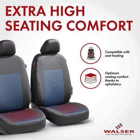 Üléshuzat garnitúra - ARDWELL - fekete-kék - WALSER