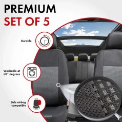 Üléshuzat garnitúra - ARDWELL - fekete-szürke - WALSER