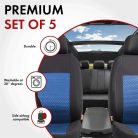 Üléshuzat garnitúra - AVIGNON - fekete-kék - WALSER