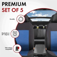 Üléshuzat garnitúra - AVIGNON - fekete-kék - WALSER