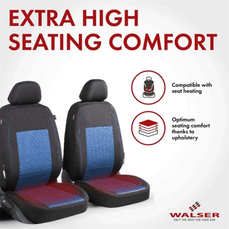 Üléshuzat garnitúra - AVIGNON - fekete-kék - WALSER