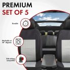 Üléshuzat garnitúra - AVIGNON - fekete-ezüst - WALSER