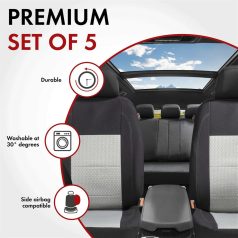 Üléshuzat garnitúra - AVIGNON - fekete-ezüst - WALSER