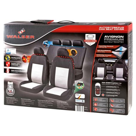 Üléshuzat garnitúra - AVIGNON - fekete-ezüst - WALSER