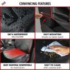 Üléshuzat - GUARDIAN - ECO bőr - fekete-piros - WALSER