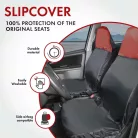 Ülésvédő huzat első ülésre Outdoor Sports - fekete-piros - WALSER