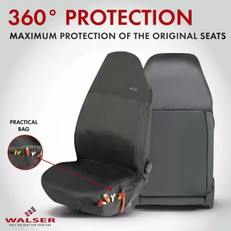 Ülésvédő huzat első ülésre Outdoor Sports - fekete-piros - WALSER