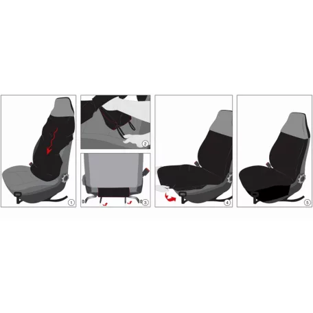 Ülésvédő huzat első ülésre Outdoor Sports - fekete-kék - WALSER