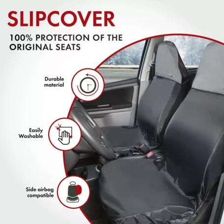 Ülésvédő huzat első ülésre Outdoor Sports - fekete-szürke - WALSER