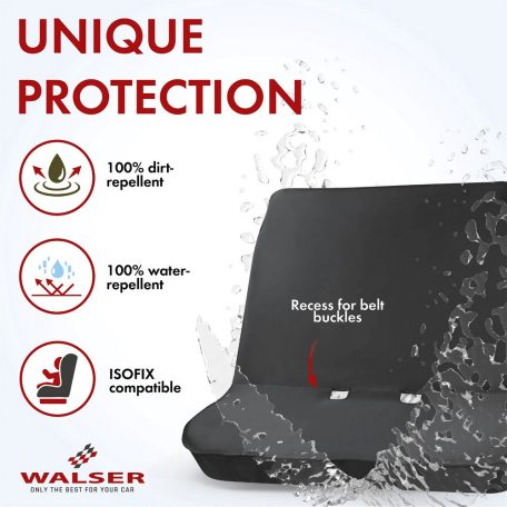 Üléshuzat - NEOPRENE - fekete - hátsó ülésre - WALSER