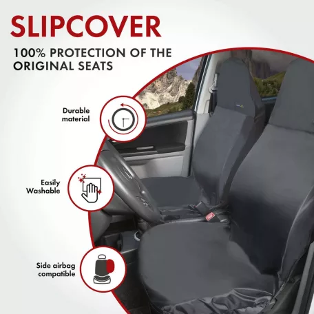 Ülésvédő huzat első ülésre Outdoor Sports - fekete - WALSER