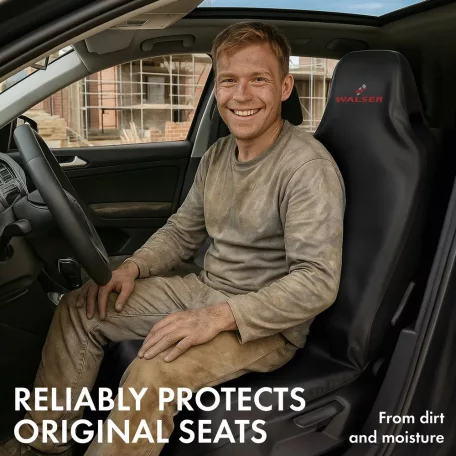Ülésvédő huzat első ülésre 2 db PROTECTOR - fekete - WALSER