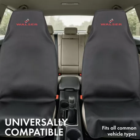 Ülésvédő huzat első ülésre 2 db PROTECTOR - fekete - WALSER