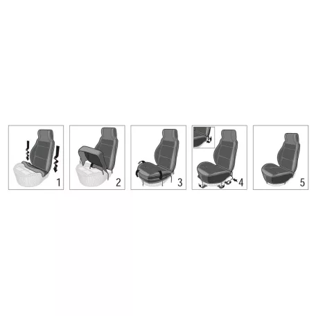 Ülésvédő huzat első ülésre 2 db PROTECTOR - fekete - WALSER