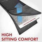 Üléshuzat garnitúra - SANDRAY - fekete-szürke - WALSER