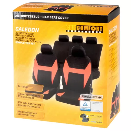 Üléshuzat garnitúra - CALEDON - fekete-piros - WALSER