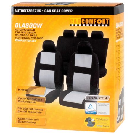 Üléshuzat garnitúra - GLASGOW - fekete-szürke - WALSER