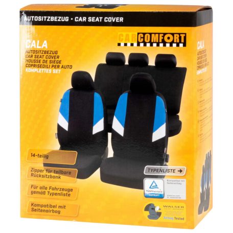 Üléshuzat garnitúra - CALA - fekete-kék - WALSER