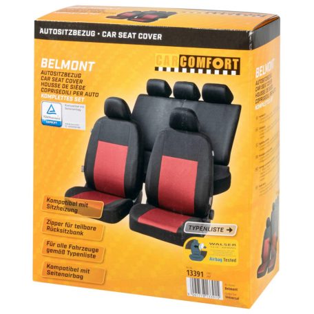 Üléshuzat garnitúra - BELMONT - fekete-bordó - WALSER