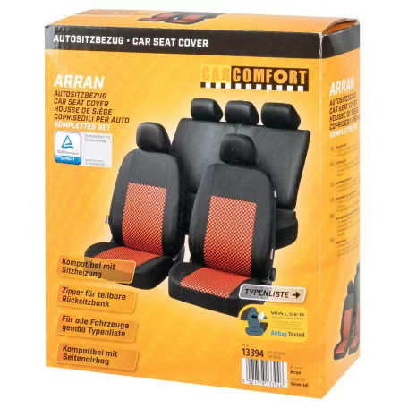 Üléshuzat garnitúra - ARRAN - fekete-piros - WALSER