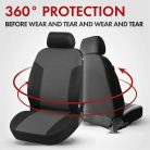 Üléshuzat garnitúra - PORTLAND - fekete-szürke - WALSER