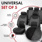 Üléshuzat garnitúra - FAIRMONT - fekete-szürke - WALSER