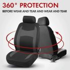 Üléshuzat garnitúra - FAIRMONT - fekete-szürke - WALSER