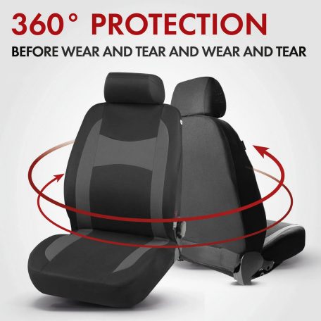 Üléshuzat garnitúra - FAIRMONT - fekete-szürke - WALSER