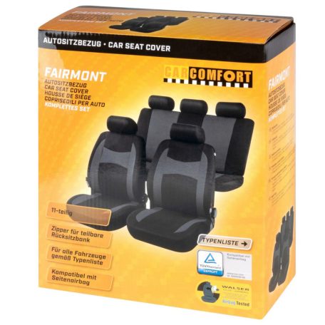 Üléshuzat garnitúra - FAIRMONT - fekete-szürke - WALSER