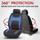 Üléshuzat garnitúra - FAIRMONT - fekete-kék - WALSER