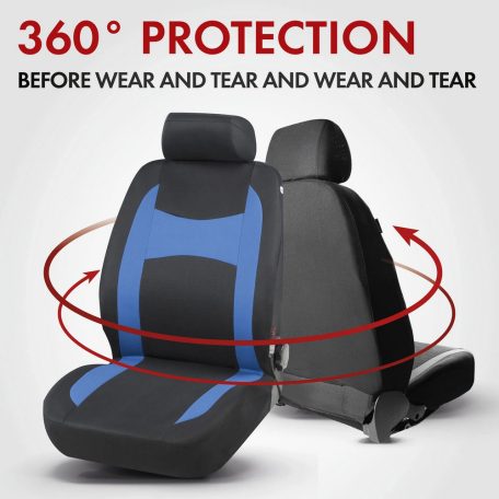 Üléshuzat garnitúra - FAIRMONT - fekete-kék - WALSER