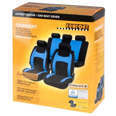 Üléshuzat garnitúra - FAIRMONT - fekete-kék - WALSER